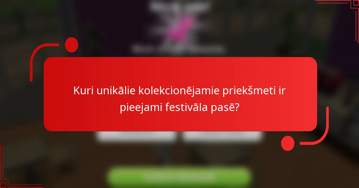 Kuri unikālie kolekcionējamie priekšmeti ir pieejami festivāla pasē?